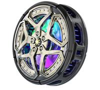 Bnnlqpsttg 2 en 1 Enfriador Magnético/Clip Trasero, Ventilador de Refrigeración, Radiador, Efectos De Iluminación RGB para Teléfono y Tableta, A