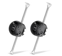 Bnnlqpsttg 2 soportes de ventilador de techo, caja eléctrica ajustable de 14,25 a 22,5 pulgadas, caja eléctrica y barra de soporte para ventilador, gris