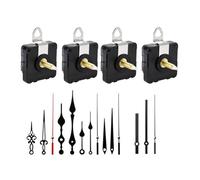 Bnnlqpsttg 4 piezas 32 mm varilla larga mecanismo de movimiento reloj de cuarzo montado en la pared herramienta de reparación piezas accesorios DIY movimiento agujas reloj kit