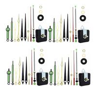Bnnlqpsttg 4 piezas de repuesto para mecanismo de movimiento de reloj de pared de cuarzo, herramienta de reparación, piezas de movimiento, accesorios de reloj, kit de agujas