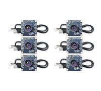 Bnnlqpsttg 6 módulos de cámara de 100 grados, 1MP OV9732 1280x720 USB sin controlador, enfoque manual con cable de 1 metro para WinXP/7/8/10