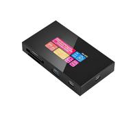 Bnnlqpsttg 8-en-1 Smart Hub con pantalla táctil CFexpress tipo A/tipo B, pantalla 4K 120Hz, 10Gbps, PD 100W para cámaras fotográficas y teléfonos.