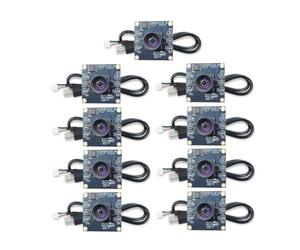 Bnnlqpsttg 9 módulos de cámara 100 grados 1MP OV9732 1280 X 720, controlador USB gratuito, enfoque manual, cable de 3 metros para XP/7/8/10
