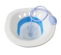 Bnnlqpsttg Bañera de asiento para hemorroides, baño de asiento para asiento de inodoro, cuidado posparto, asiento de vapor para mujer, manguera de caza de agua
