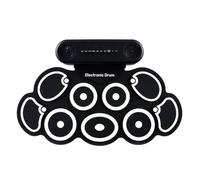 Bnnlqpsttg batería electrónica USB Roll-Up silicona Drums pad Digital plegable portátil mano práctica con pedal