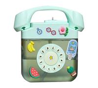 Bnnlqpsttg - Botella de agua con forma de teléfono retro con correa ajustable, botellas con adhesivo 3D (verde)