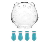 Bnnlqpsttg Bozal para gatos para aseo, transpirable para gatos con 4 zapatos de silicona, de astronauta para gatos, antimordedura para gatos M