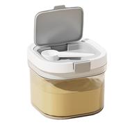 Bnnlqpsttg Cajas de Plástico - Tarros de almacenamiento de cocina resistentes a los rayos UV con cuchara de raspado gratis para leche en polvo y sellado de alimentos pequeños