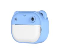 Bnnlqpsttg Cámara de impresión HD dibujos animados mini cámara doble con un solo botón de impresión con 2 rollos de papel de impresión