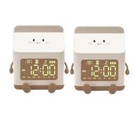 Bnnlqpsttg Cartón de Leche Despertador Electrónico Estudiante Mini Cuenta Regresiva Reloj Despertador Dormitorio Marrón