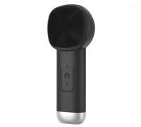 Bnnlqpsttg Cepillo de Limpieza del Enfriador de Piel, Masajeador de Vibraciones Rojas y Azules, Masaje Eléctrico Caliente y Frío, Exfoliante Vibrante Negro