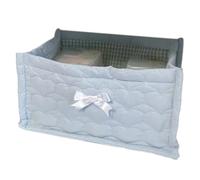 Bnnlqpsttg - Cesta de almacenamiento acolchada de tela, organizador de oficina, cesta de almacenamiento de tela, decoración interior de tela, color azul