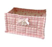 Bnnlqpsttg - Cesta de almacenamiento cuadrada de tela, , caja de almacenamiento de tela, decoración de casa, rosa
