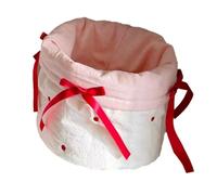 Bnnlqpsttg Cesta de almacenamiento de tela para dormitorio, organización del desorden de la habitación, cesta de almacenamiento de tela cilíndrica, cesta de almacenamiento de tela, color rojo