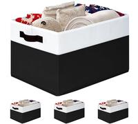 Bnnlqpsttg - Cesta de almacenamiento para armario plegable de tela con asa para organizador de cuarto de baño y organizador de ropa