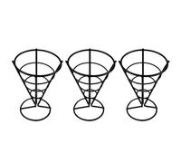 Bnnlqpsttg Cono Vajilla Bar Restaurante Occidental Café Soporte de Pollo Frito Cesta de Snacks Soporte de patatas fritas Negro