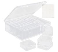 Bnnlqpsttg - Contenedor de perlas con caja de almacenamiento grande con tapa con bisagras, caja de almacenamiento de arte de diamante para organizar la caja de suministros artesanales