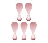 Bnnlqpsttg - Cuchara de arroz antiadherente para utensilios de cocina antiadherentes, diseño fácil de limpiar, 5 unidades, color rosa