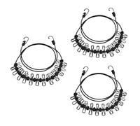 Bnnlqpsttg - Cuerda de ropa portátil con pinzas para la ropa, antideslizante, ajustable, interior exterior, viaje, acampada, color negro