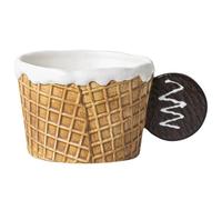 Bnnlqpsttg de agua para, de cerámica de leche para el almuerzo, marrón, redondo