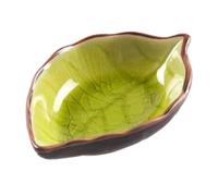 Bnnlqpsttg de condimento en forma de hoja de cerámica, glaseado agrietado, cuenco de vinagre de salsa de soja, accesorio de cocina B