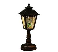 Bnnlqpsttg Decoraciones de Navidad Luz de noche de cristal Adornos de Navidad Lámpara de mesa Decoración de Navidad para Negro