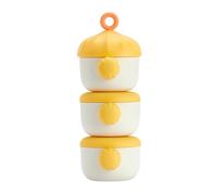 Bnnlqpsttg - Dispensador de leche en polvo de 3 , apilable y portátil, gran capacidad, ideal para exteriores y almacenamiento de aperitivos, color amarillo