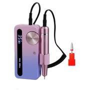 Bnnlqpsttg Eléctrico 35000 RPM Máquina de Manicura Eléctrica de Manicura de Uñas Máquina de Manicura con Modo de Pausa para Uñas de Gel Acrílico Rosa