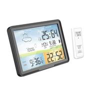 Bnnlqpsttg Estación meteorológica sin digital interior/exterior con sensores de higrómetro, humedad, temperatura y monitoreo meteorológico.