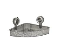 Bnnlqpsttg - Estantería con ventosa, diseño de glaciar de estilo lujoso y ligero, organizador de ducha de baño, fácil de usar, estilo abanico, color gris