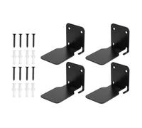 Bnnlqpsttg - Estantería flotante (4 piezas, organizador de libros flotantes, accesorios de almacenamiento para interiores de pared, traje de estantes de metal para libros, A