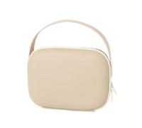 Bnnlqpsttg Estuche de maquillaje impermeable de gran capacidad - Estuche de maquillaje con asa, bolsa de almacenamiento cuadrada para los elementos esenciales del baño B, albaricoque