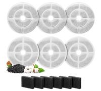 Bnnlqpsttg Filtros de Repuesto para Agua para para Agua para Perro de 9,5 L, Filtros y Esponjas para Mascotas Activadas, 6+6
