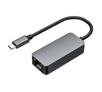 Bnnlqpsttg Gigabit 2,5 Gbps Tipo-C a RJ45, tarjeta de red Gigabit Ethernet de 2,5 Gbps, convertidor LAN Hub para Win 8.1/10/11