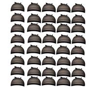 Bnnlqpsttg Gorro de Peluca HD Gorro de Media Gorro de Peluca Transparente Gorro de Nailon Fino Cubiertas para la Cabeza Convenientes Multifuncionales, Negro 40 Piezas