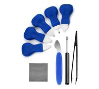 Bnnlqpsttg Herramienta de eliminación de fondo de reloj 9 en 1 Kit de herramientas de reemplazo de batería de reloj abridor de puerta y extractor de herramientas y pinzas antiestáticas, azul