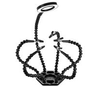 Bnnlqpsttg Herramienta de soporte de PCB de soldadura de tercera mano, estación de soldadura para ocio , ventiladores de refrigeración USB DC, 6 flexibles A