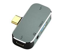 Bnnlqpsttg - Hub de extensión tipo C para ordenador PC, conector jack de 3,55 mm PD100 W USB3.0/USB2.0/USB3.1, alargador USB compatible con YX04 X2