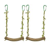 Bnnlqpsttg jaula para pájaros jardinería Paisajero loro columpio juguete de pájaro escalada escalera interactiva anti-mordedura garra pulido de madera anillo de mascar