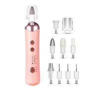 Bnnlqpsttg Juego de Uñas Eléctricas Conjunto de Herramientas de Manicura Eléctricas Multifunción Herramienta de Manicura Silenciosa Sin Uñas Gruesas Rosa