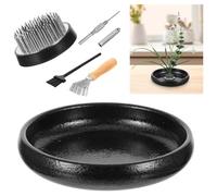 Bnnlqpsttg Kit de Jarrón Ikebana de cerámica con varilla de 1,8 pulgadas y herramienta de enderezamiento de agujas