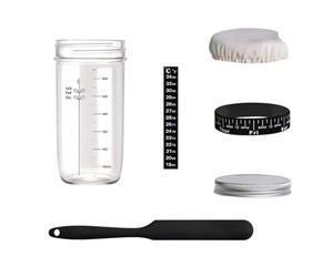 Bnnlqpsttg - Kit de levadura, tarros de cristal para pan de levadura, frascos herméticos 730 ml