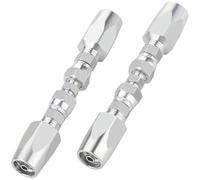 Bnnlqpsttg Kit de reparación de mangueras hidráulicas 2 piezas, reutilizable, montaje de reparación hidráulica reutilizable de 2 hilos 1/4 pulgadas