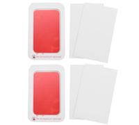 Bnnlqpsttg Kit de Tinta para Impresión de Perros y Mascotas, Almohadilla para de Manos de Bebés, Huella de Mano Segura para Bricolaje, Recuerdo para Mascotas de Fácil Limpieza, Rojo