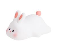 Bnnlqpsttg - Lámpara de conejo con gran LED, recargable, portátil, luz nocturna para habitación infantil, lámpara de noche de conejo con intensidad variable USB