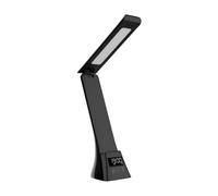 Bnnlqpsttg Lámpara de escritorio recargable Lámpara de escritorio para el cuidado de los ojos con pantalla LCD Lámparas de mesa para el cuidado de los ojos con brazo plegable negro