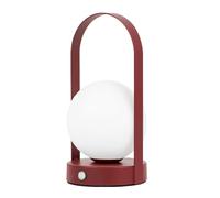 Bnnlqpsttg Lámpara de mesa portátil de metal regulable para exterior, lámpara de noche recargable para dormitorio, color vino y rojo