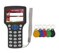 Bnnlqpsttg Lector de tarjetas RFID NFC Smart Card Reader Writer Duplicator 10 frecuencias + 5 llaveros XUID 125K 13.56MHz RFID Copier Key Replicator