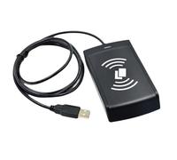 Bnnlqpsttg Lector de Tarjetas USB RFID IC con Soporte Lector de Tarjetas NFC USB HID para y Linux