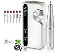 Bnnlqpsttg - Lijadora de uñas eléctrica portátil profesional (45000 rpm, recargable, de bajo ruido, con uñas), color